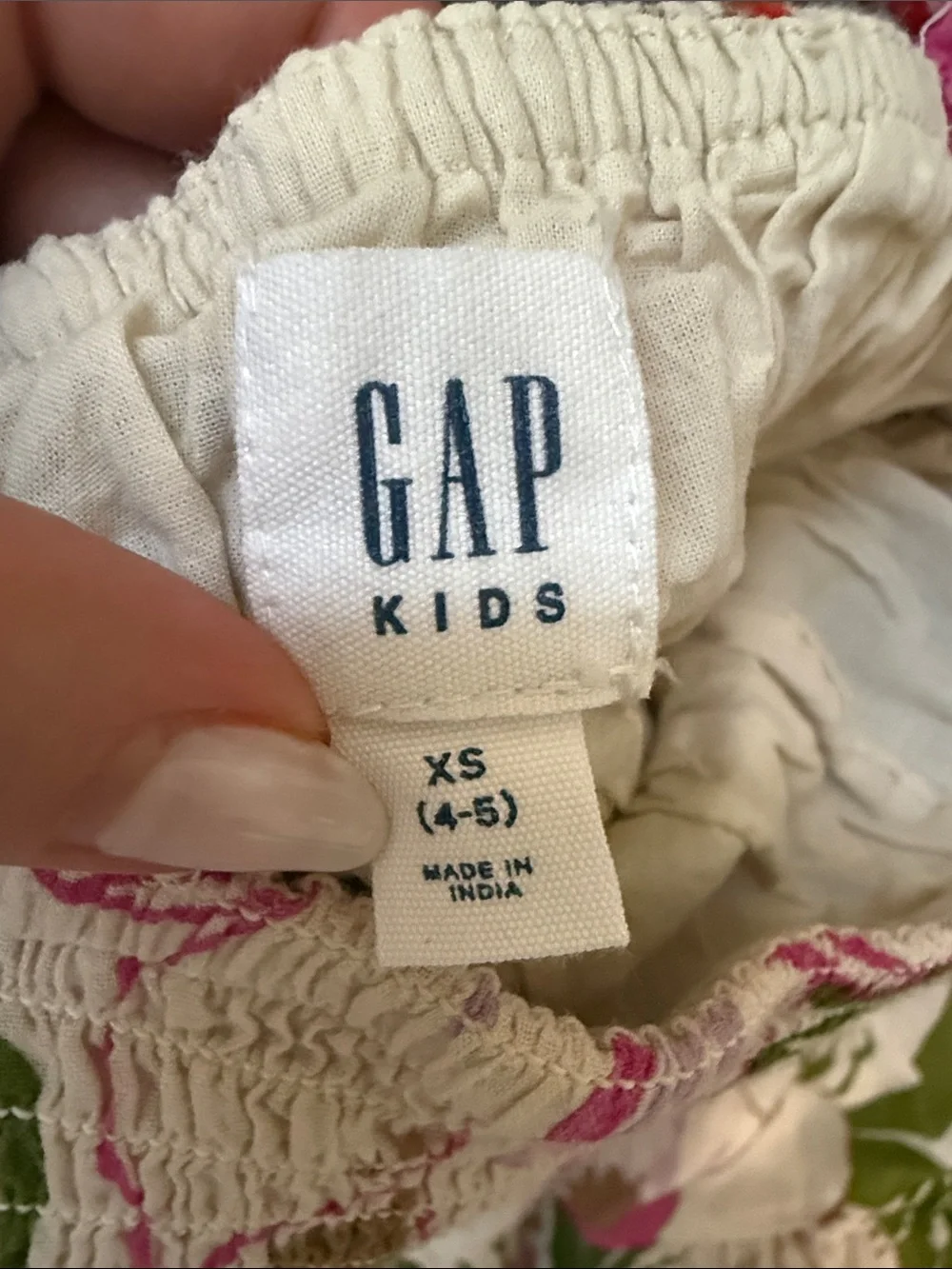 GAP Girls Floral Tiered Dress in Pink, Green & Brown